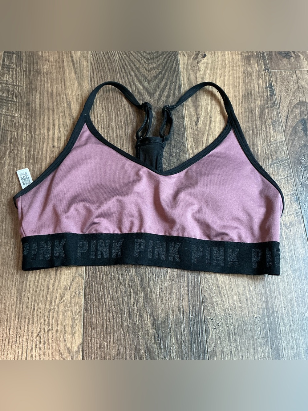 PINK Victoria’s Secret Ultimate Sports Bra Mauve Black Size Small Athleisure
